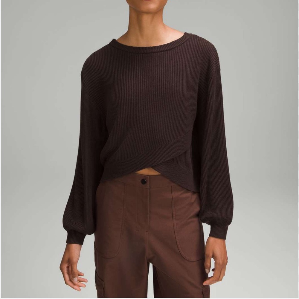 Lululemon Reversible Crossover Sweater in Expresso
